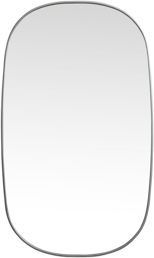 Gleam, Metal Frame Oval Mirror 36X60 Inch in, Modern, Silver