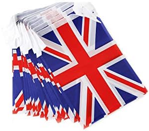 United Kingdom Flag Small Mini UK Flag Banner Decorations for Parades, Parties, Classrooms, Gardens, and Festivals (United Kingdom)