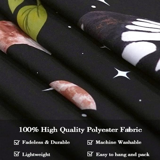 Fowocu Orange Butterfly Moon Flower Tapestry Boho Floral Plant Tapestries for Bedroom Aesthetic Tapastry's Wall Hanging Mandala Botanical Wall Tapestry for Living Room Dorm (Yellow, 48'' × 36'')