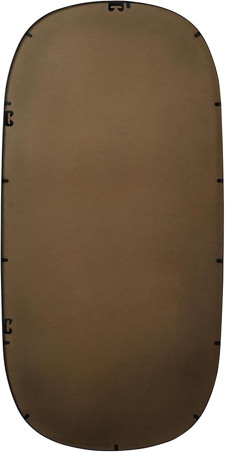 Gleam, Metal Frame Oval Mirror 30X60 Inch in, Modern, Black