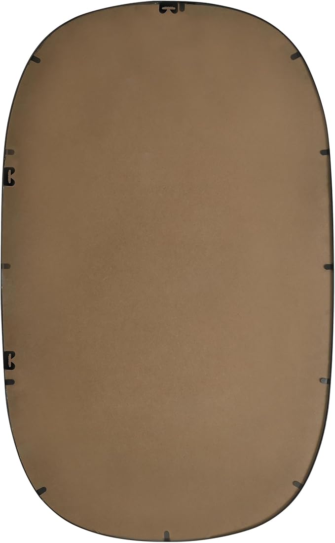 Gleam, Metal Frame Oval Mirror 30X48 Inch in, Modern, Black