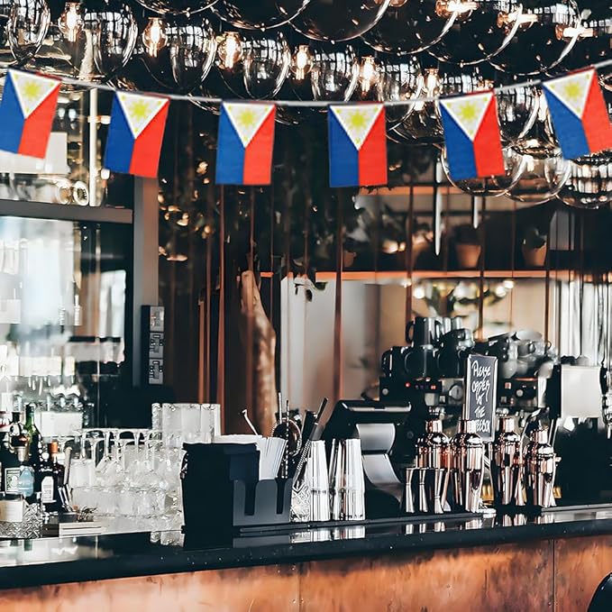 Philippines Flag Small Mini Philippine Flag Banner Decorations for Parades, Parties, Classrooms, Gardens, and Festivals (Philippines)