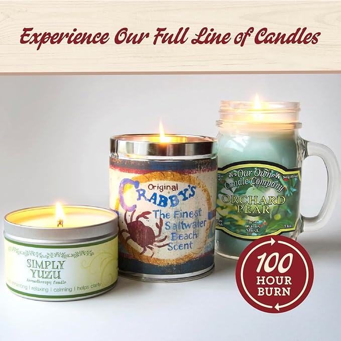 Our Own Candle Company, Comfy Flannel Scented Mason Jar Candle, 100 Hour Burn Time, 13 Ounces