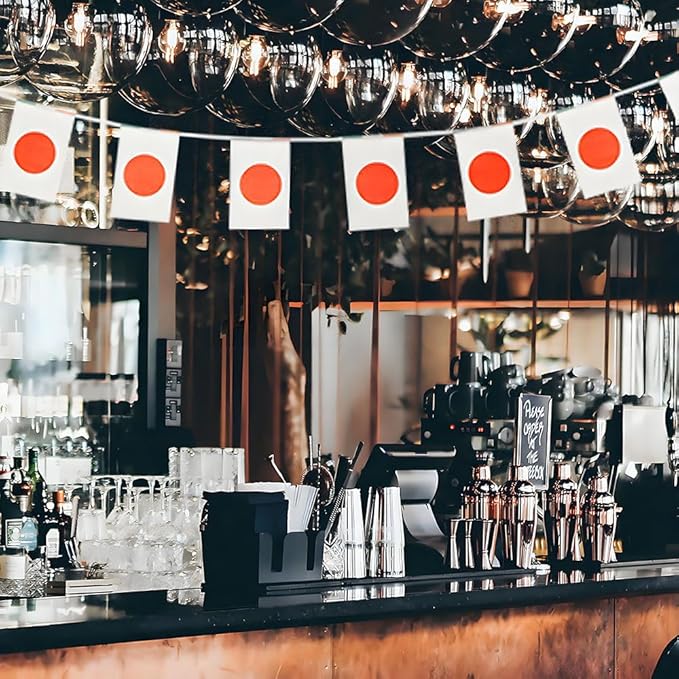 Japan Flag Small Mini Japanese Flag Banner Decorations for Parades, Parties, Classrooms, Gardens, and Festivals (Japan)