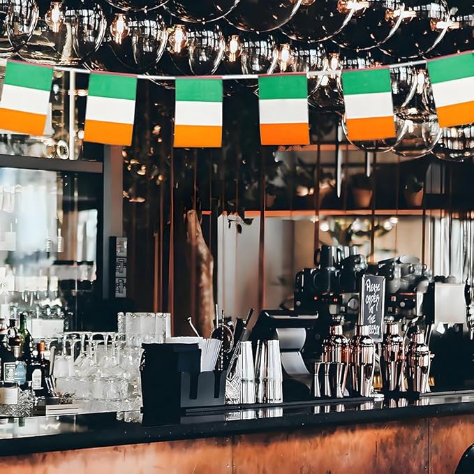 Ireland Flag Small Mini Irish Flag Banner Decorations for Parades, Parties, Classrooms, Gardens, and Festivals (Ireland)