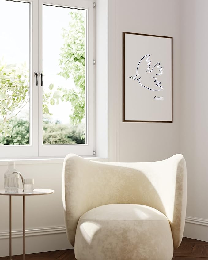 HAUS AND HUES 24x36 Walnut Oak Frame - Wooden Poster Holder, Rustic Display (Standalone, Set of 1)