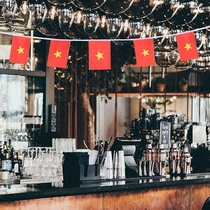 Vietnam Flag Small Mini Vietnamese Flag Banner Decorations for Parades, Parties, Classrooms, Gardens, and Festivals (Vietnam)