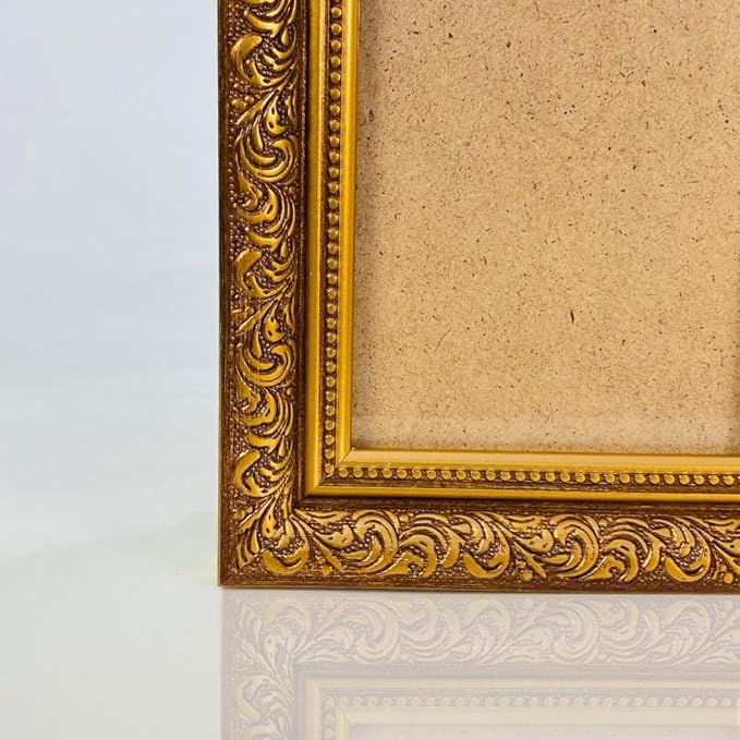 VictoR 11x14 Picture Frame Rubens Brown Gold - Picture Frames 11x14 - with Shutterproof Acrylic Glass - Antique - Brown 11 by 14 - only for hanging