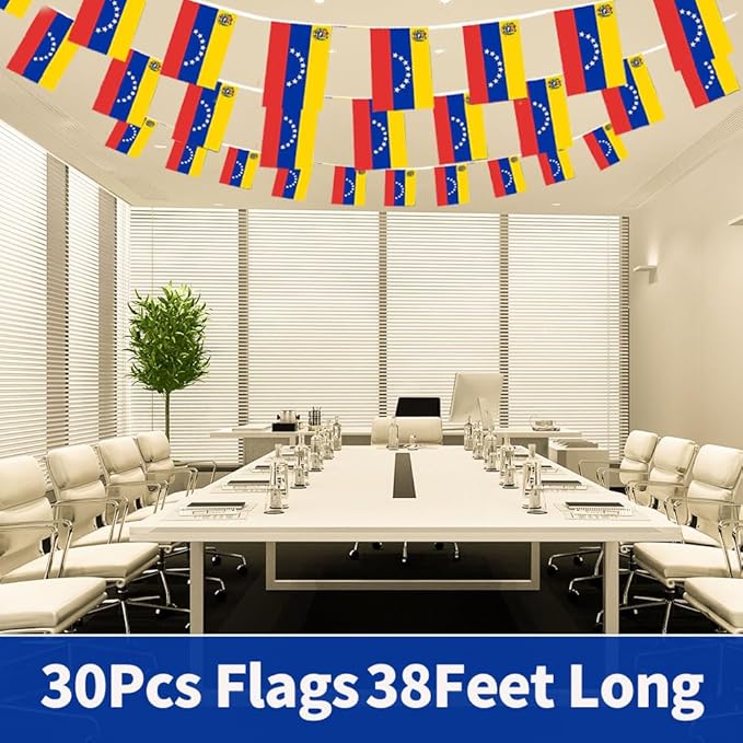 Venezuela Flag Small Mini Venezuelan Flag Banner Decorations for Parades, Parties, Classrooms, Gardens, and Festivals (Venezuela)
