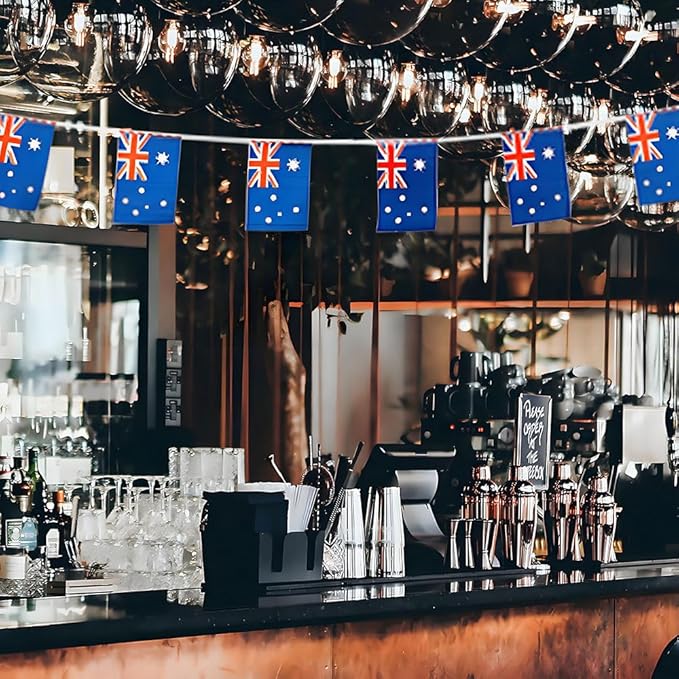 Australia Flag Small Mini Australian Flag Banner Decorations for Parades, Parties, Classrooms, Gardens, and Festivals (Australia)