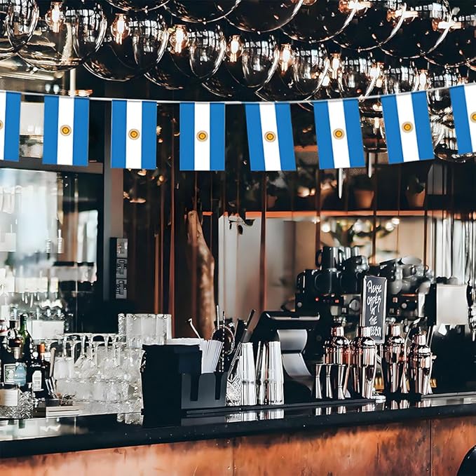 Argentina Flag Small Mini Argentine Flag Banner Decorations for Parades, Parties, Classrooms, Gardens, and Festivals (Argentina)