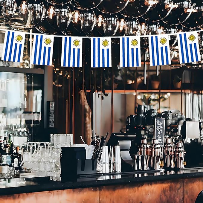 Uruguay Flag Small Mini Uruguayan Flag Banner Decorations for Parades, Parties, Classrooms, Gardens, and Festivals (Uruguay)