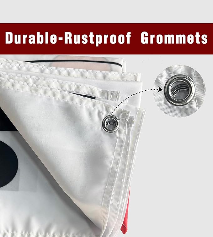 Just Married Flag Banner Outdoor Indoor Decoration Flag 24x72inch Single Stitched Polyester with Brass Grommets (White)