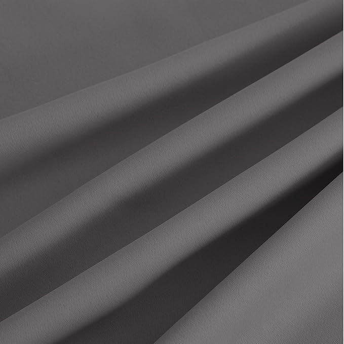 NICETOWN Blackout Curtains Grommet 2 Panels Grey Drapes 95Inches Long