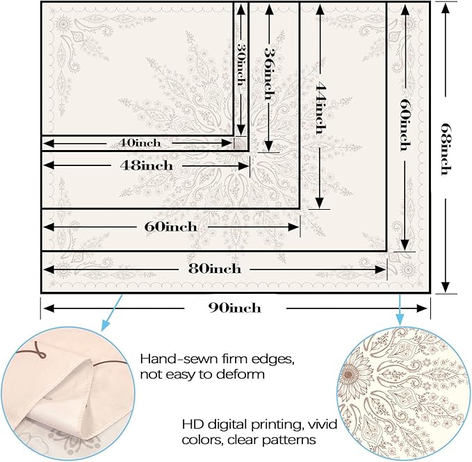Fowocu Boho Floral Mandala Tapestry for Bedroom Aesthetic Bohemian Flower Wall Tapestry Beige Hippie Indian Small Tapestries Wall Hanging for Living Room Dorm Decor 40 x 30 Inch