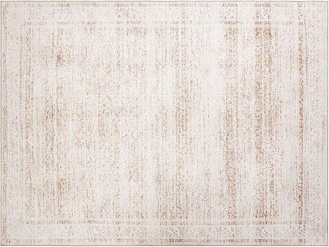 8x10 Washable Area Rug, Soft Area Rugs for Living Room, Non Slip Backing,Short-Pile&Durable Edge Binding, Stain Resistant, The Large Carpet for Bed Room, Dining Room,Office,Playroom(AL-07283)