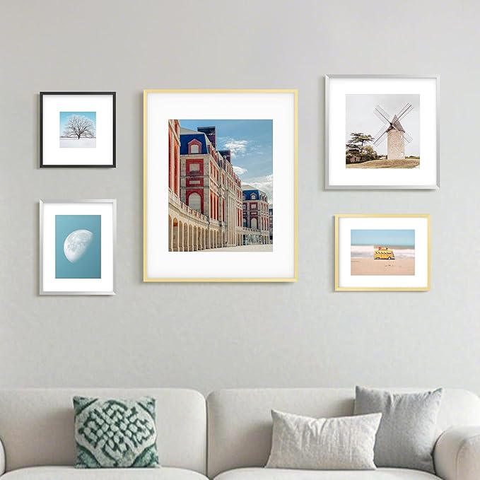 FrameWorks 12x18 Brushed Aluminum Poster Frames – Modern Brushed Metal Design w/Shatterproof Plexiglass, Perfect for Posters, Artwork, Paintings, Wall Displays – Home or Office Decor, Black - 1 Pack