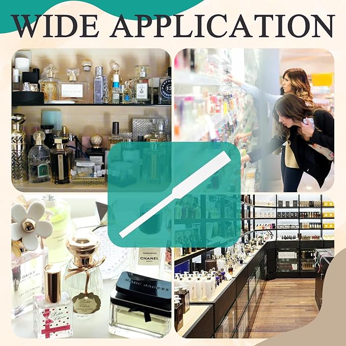 1000 Pieces Perfume Tester Strips - Perfume Blotter Essential Oils Paper Test Strips -Premium Fragrance Tester Strips for Scent Evaluation - Fragrance Strips for Aromatherapy & Spice Oils (White)