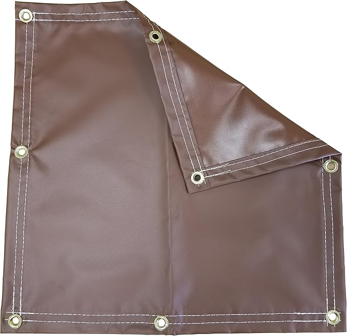 10 Ft. x 10 Ft. Brown 18 Oz. Vinyl Tarp