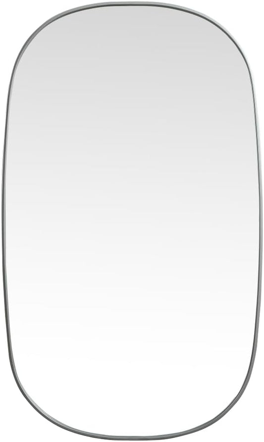 Gleam, Metal Frame Oval Mirror 36X60 Inch in, Modern, Silver