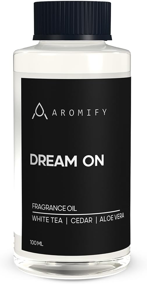 Dream On Diffuser Oil, Luxury Hotel Scent Diffuser Oil for Home, Office & Spa, Fragrance Essential Oils for Aromatherapy, Aloe Vera & Cedarwood, 3.3 FL Oz, 100 mL