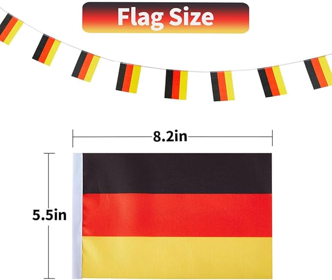 Germany Flag Small Mini German Flag Banner Decorations for Parades, Parties, Classrooms, Gardens, and Festivals (Germany)
