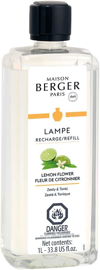Lemon Flower - Lampe Berger Fragrance Refill for Home Fragrance Oil Diffuser - 33.8 Fluid Ounces - 1 Liter
