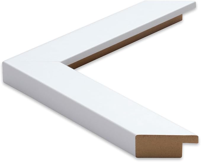 Frame My Mirror White Bathroom Mirror for Wall, 20" x 36" Pure White Bathroom Vanity Mirror, Made in USA, Hangs Horizontally or Vertically, Ellis Design