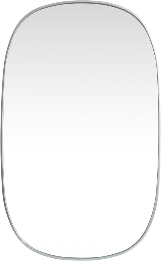 Gleam, Metal Frame Oval Mirror 30X48 Inch in, Modern, Silver