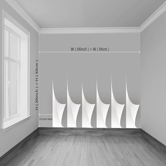 GeRRiT Red and Black Stripes Wall Murals, Geometric Background murals,for Bedroom Decor Living Room tv Background Office Playroom Wall Decors Waterproof Mural-Peel and Stick,157.5""W x110.3""H