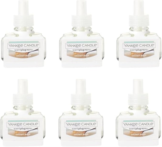 Yankee Candle Scent Plug Refill, Coconut Beach (Pack of 6)