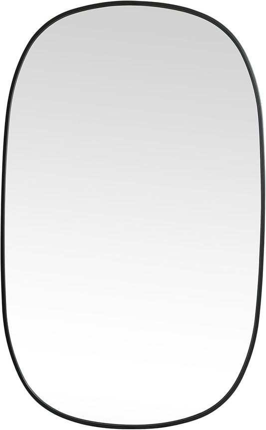 Gleam, Metal Frame Oval Mirror 30X48 Inch in, Modern, Black