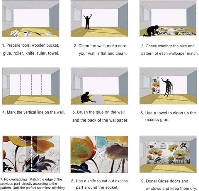 GeRRiT Universe Starry Sky Wall Mural Decal, Galaxy Stars Peel and Stick Wallpaper Wall Stickers for Dormitory Office Home Decor Living Room Bedroom Wall Decor,99""W x66""H