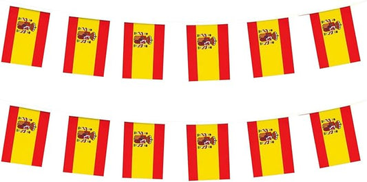 Spain Flag Small Mini Spanish Flag Banner Decorations for Parades, Parties, Classrooms, Gardens, and Festivals (Spain)