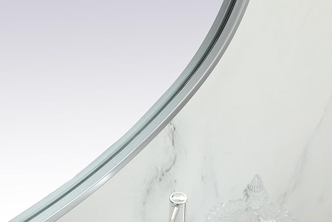 Gleam, Metal Frame Oval Mirror 24X48 Inch in, Modern, Silver