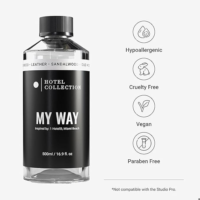 Hotel Collection - My Way Essential Oil Scent - Luxury Hotel Inspired Aromatherapy Scent Diffuser Oil - Lush Sandalwood, Warm Virginia Cedar, & Beautiful Iris - 6.7 fl oz 200mL