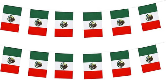 Mexico Flag Small Mini Mexican Flag Banner Decorations for Parades, Parties, Classrooms, Gardens, and Festivals(Mexico)
