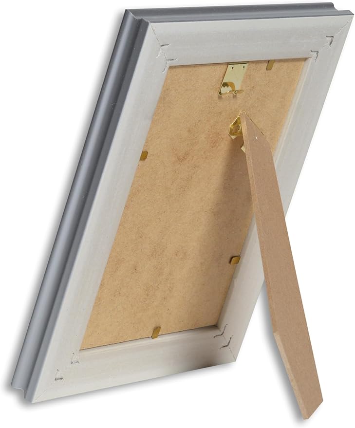 VictoR 4x6 Picture Frame Rubens Black Silver - Picture Frames 4x6 - with Shutterproof Acrylic Glass - Antique - Black 4 by 6