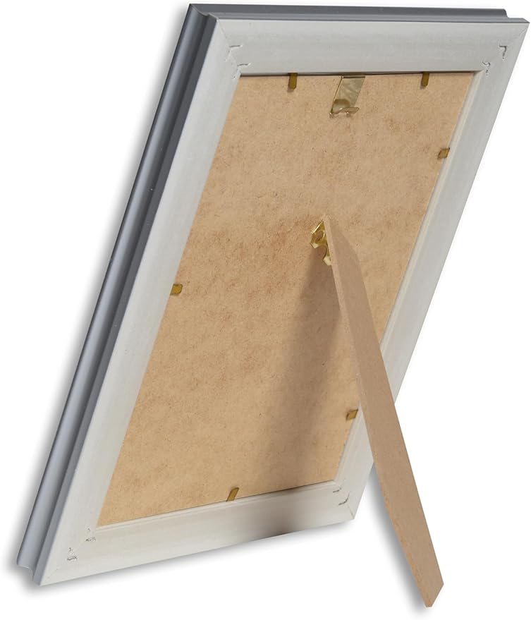 VictoR 6x8 Picture Frame Rubens Black Silver - Picture Frames 6x8 - with Shutterproof Acrylic Glass - Antique - Black 6 by 8