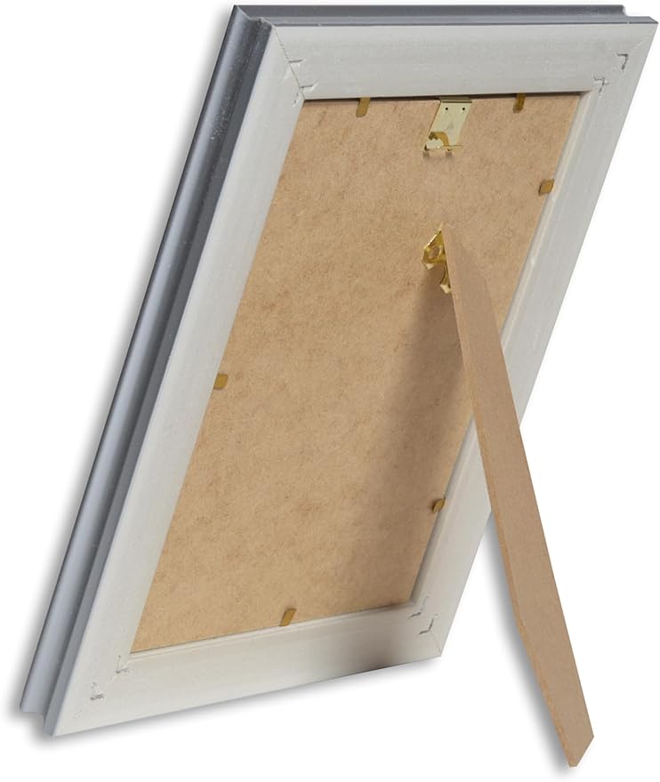 VictoR 5x7 Picture Frame Rubens Black Silver - Picture Frames 5x7 - with Shutterproof Acrylic Glass - Antique - Black 5 by 7