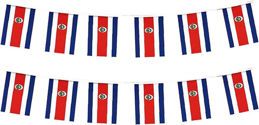 Costa Rica Flag Small Mini Costa Rican Flag Banner Decorations for Parades, Parties, Classrooms, Gardens, and Festivals (Costa Rica)