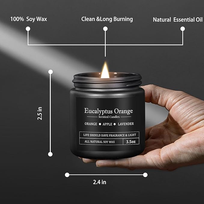 10 Pack Scented Candles for Men, Men Candle Gifts Set, Candles for Home Scented, Aromatherapy Masculine Candle Gifts Set for Man, Boyfriend, Father's Day, Birthday, 28 Oz Soy Wax, Cotton Wick