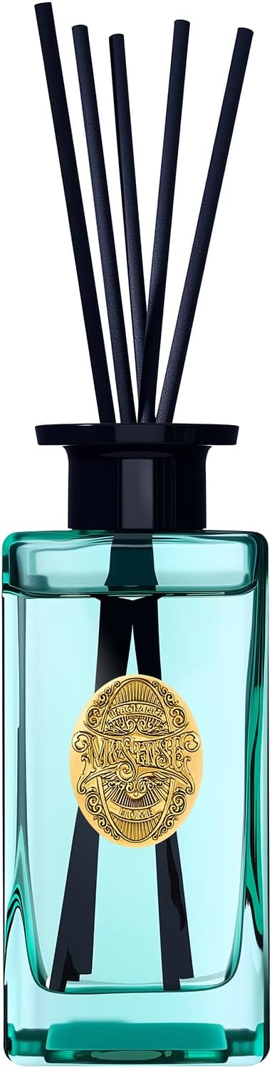 M&SENSE 10.14 oz Large Reed Diffuser Set | Linen Breeze Scent Oil Diffuser with Sticks | Hotel Collection Non-Toxic Essential Oil |for Bedroom Bathroom Living Room