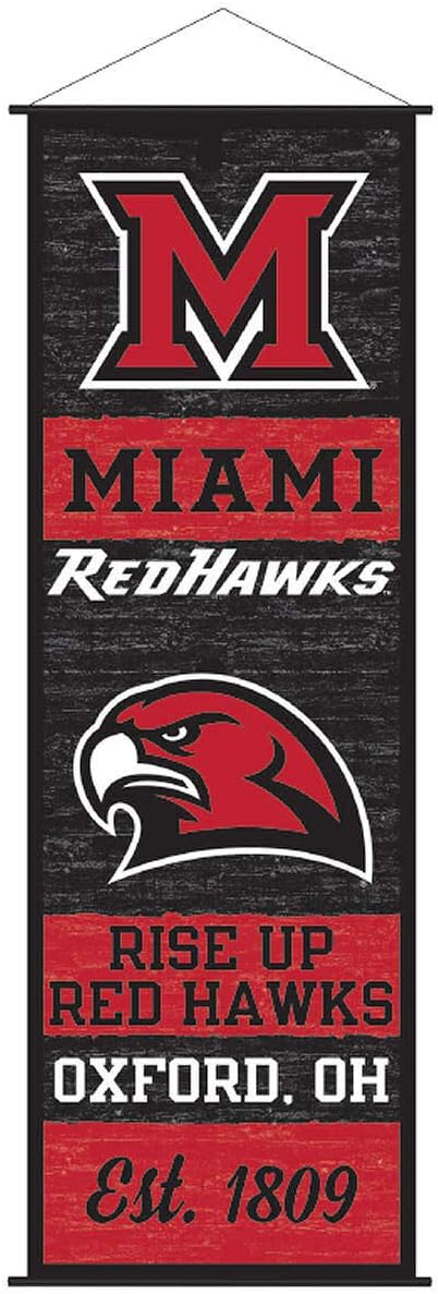 Miami Redhawks Banner and Scroll Sign