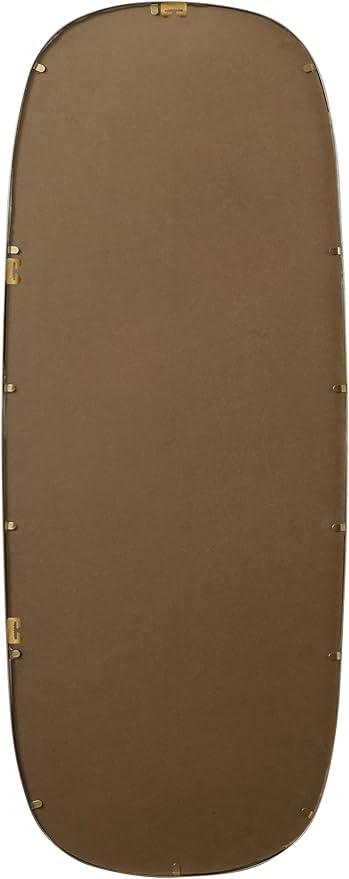 Gleam, Metal Frame Oval Mirror 24X60 Inch in, Modern, Brass