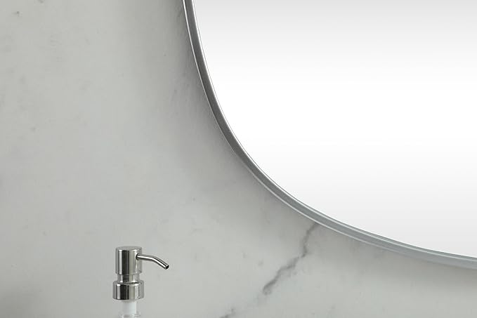 Gleam, Metal Frame Oval Mirror 30X60 Inch in, Modern, Silver