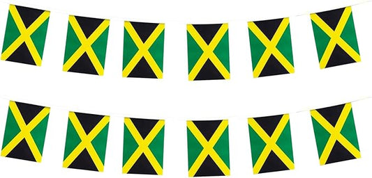 Jamaica Flag Small Mini Jamaican Flag Banner Decorations for Parades, Parties, Classrooms, Gardens, and Festivals (Jamaica)