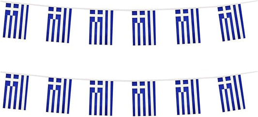 Greece Flag Small Mini Greek Flag Banner Decorations for Parades, Parties, Classrooms, Gardens, and Festivals (Greece)