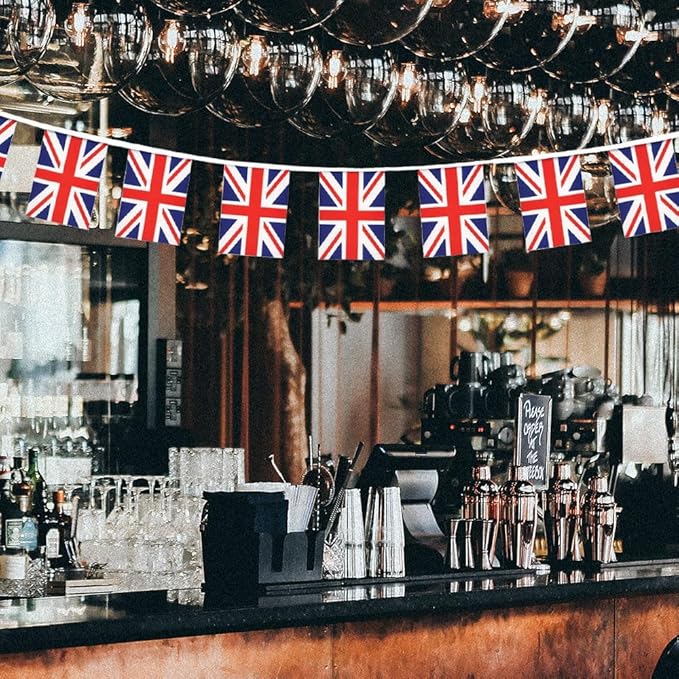 United Kingdom Flag Small Mini UK Flag Banner Decorations for Parades, Parties, Classrooms, Gardens, and Festivals (United Kingdom)