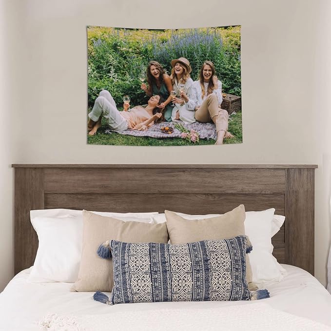 EastSail Custom Tapestry, Personalized Pictures Photos Text for Home, Dorm, Party, Living Room Backdrop Decor Horizontal 29x37 Inch